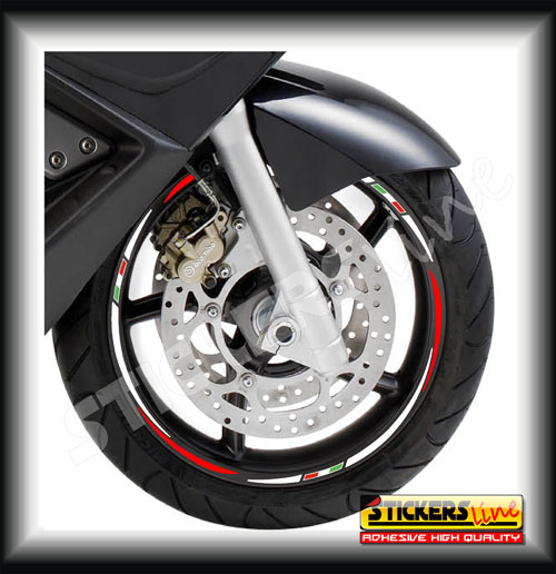 Adesivi Cerchi Compatibili Yamaha Scooter Tmax 500 530 560 Fasce Ruote Catarifrangenti Yh Tm E3 - Foto 4