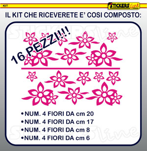 adesivi fiori