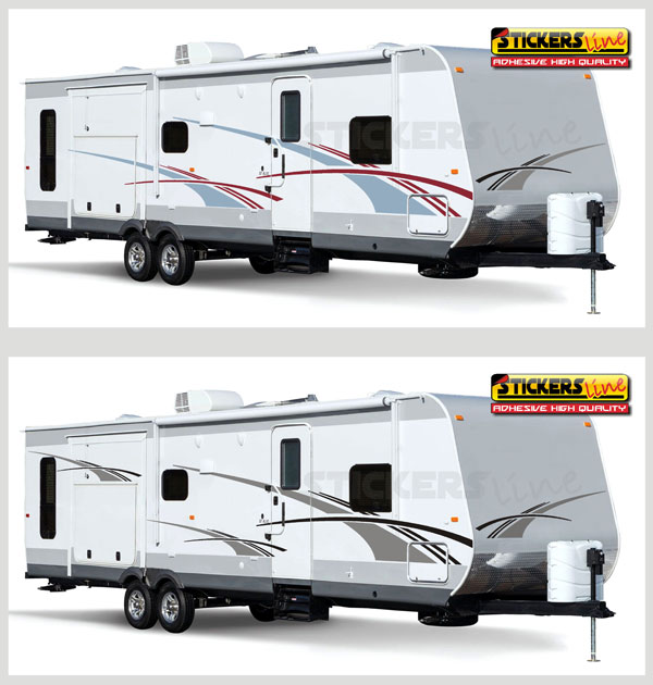 Adesivi camper motorhome STREET cm400x75 laika elnagh adria hymer hobby  arca ecc