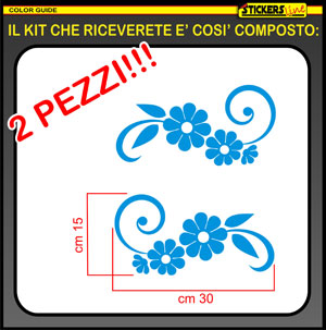 adesivi fiori