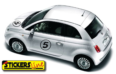 Adesivi Fiat 500 Abarth Decal Carbonlook Sportello Carburante Cover - Foto 9