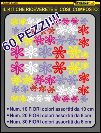 adesivi fiori
