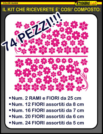 adesivi fiori