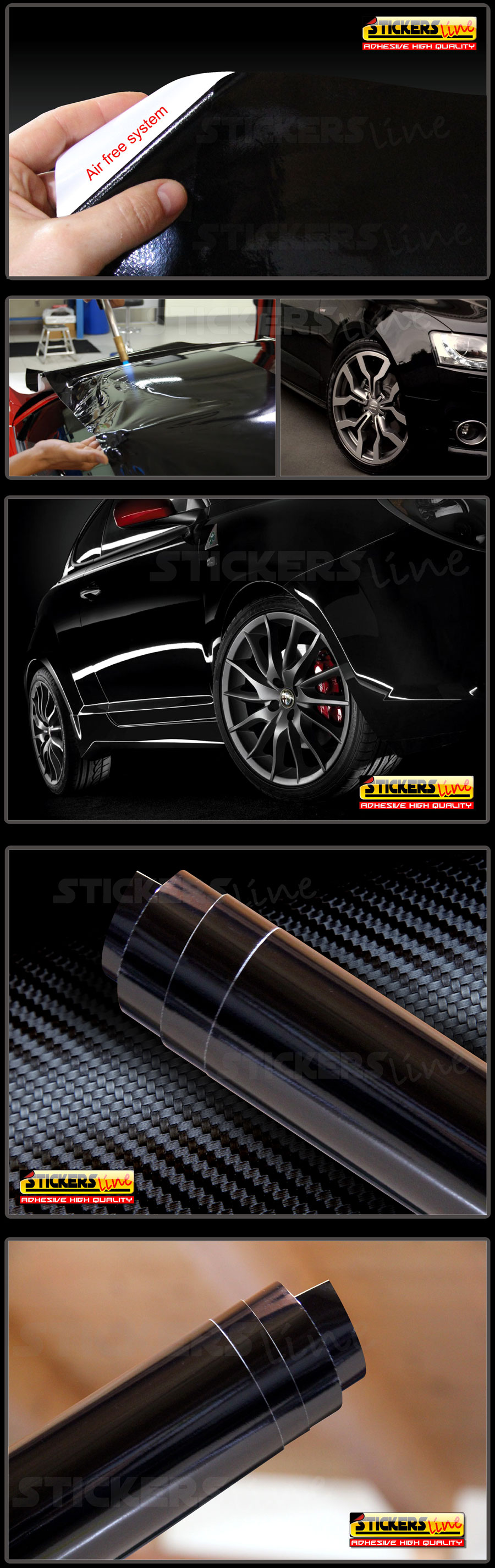 Autocollant Vinyle Noir Brillant - Logo Powered By Hyundai - Tuning Auto
