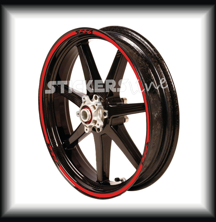 Adesivi Per Cerchi Moto 17 Pollici - Sticker Decorativi Rossi - Foto 10