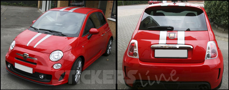 Bands Kit Adhesive Tribute Ferrari 695 Decals Fiat 500 Stripes 695 Abarth Bands Ebay