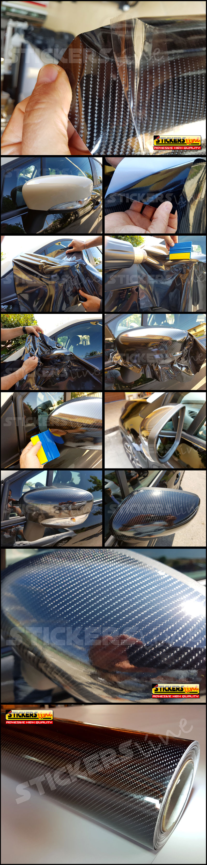 Pellicola Adesiva Per Car Wrapping NERO LUCIDO – Antigraffio, Impermeabile, 152cm X 50cm, Per Auto, Moto E Tuning