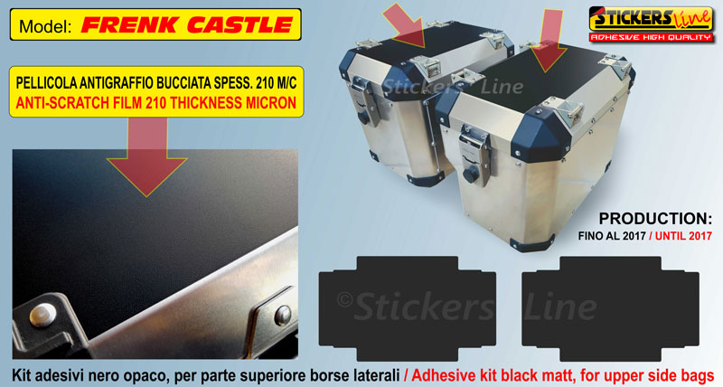 adesivi COPERCHIO SUPERIORE valigie BMW R1200GS bags stickers